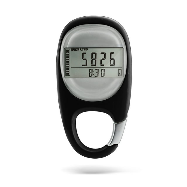 Podómetro Yuarrent para caminar con pantalla digital 3D clip contador de pasos calorías deportivas equipo para Ropa deportiva Zapatos negro