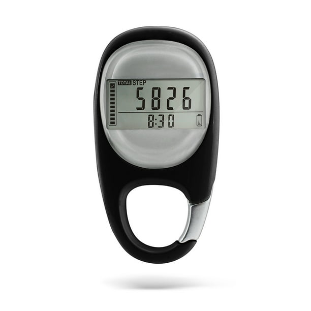 Sonducket Podómetro de inducción para caminar 3D Seguimiento preciso del ejercicio Contador de pasos Equipo de calorías Correr al aire libre Ropa Deportiva, Zapatos Negro