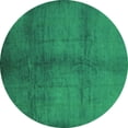thumbnail image 1 of Ahgly Company Indoor Round Oriental Green Industrial Area Rugs, 8' Round, 1 of 4