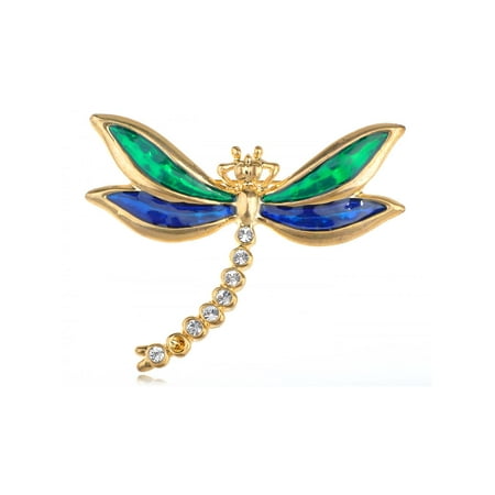 - Cobalt & Fashion Enamel Shiny Dragonfly Crystal Rhinestone Lovely Pin Broach