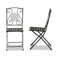 thumbnail image 3 of Baxton Studio Julius Modern and Contemporary Black Finished Metal and Multi-Colored Glass 2-Piece Outdoor Dining Chair Set, 3 of 5