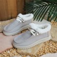thumbnail image 5 of YOUYEDIAN Loafers for Women Fall Winter Versatile Slip On Plush Warm Fashion Lace-up Design Platform Flats Casual Outdoor Comfy Walking Shoes, 5 of 5