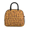 thumbnail image 2 of Insulated Lunch Bag for Women, Floral Print Oxford Fabric Lunch Box, Leakproof Thermal Cooler Tote for Work, School & Picnic, Leopard Animal Print, 2 of 5