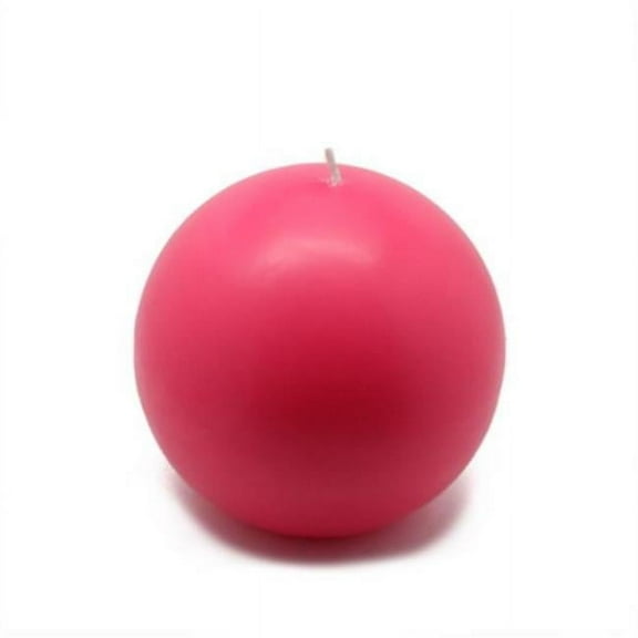 Jeco CBZ-027-6 4 in. Ball Candles, Hot Pink - 12 Piece