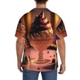 thumbnail image 4 of Zufioo Colorful Cake Ice Cream Print Mens Button Down Short Sleeve Shirt,Classic Plaid Shirt,Mens Accessories Fashion Shirt-4X-Large, 4 of 6