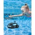thumbnail image 5 of WYBOT Robotic Pool Cleaner, Cordless Pool Vacuum Robot with 45W Boosted Power, 130Mins Superior Endurance for Above/Inground Pools Up to 1300 Sq.ft (Black and Blue), 5 of 8