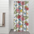 thumbnail image 2 of Pioneer Flower Floral Print Pattern Shower Curtain 36"x72", Bathroom Decorative Shower Curtain Set with 12 Hooks, Waterproof Washable, 2 of 6