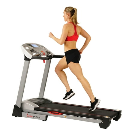 Sunny Health & Fitness Performance Treadmill, High Weight Capacity with 15 Levels of Auto Incline, MP3 and Body Fat Function -