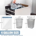 thumbnail image 4 of CCOCC Small Trash Bags 4 Gallon-Drawstring 4 Gallon Trash Bag,Tear-Free 4 Gal Small Garbage Bags,Separated Unscented White Small Trash Bags Bathroom Trash Bags,57 Count, 4 of 6