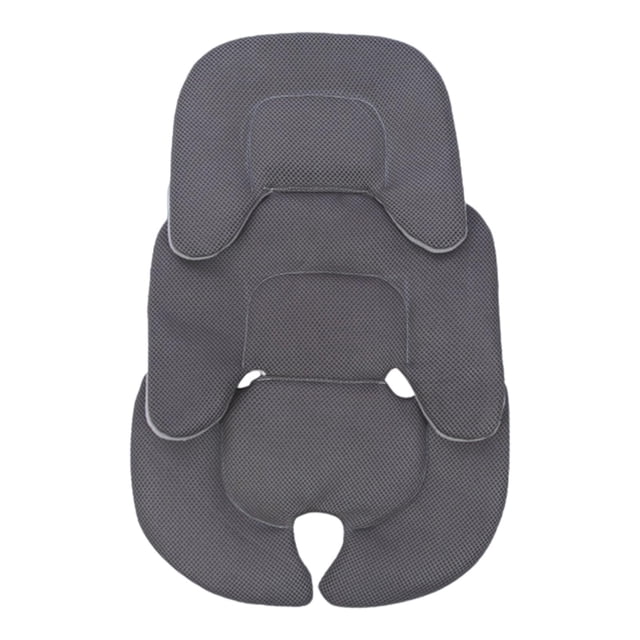 Cojín para cochecito de bebé, almohada de apoyo para la cabeza y el cuerpo, suave para cochecito de bebé, silla de paseo Gris