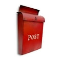 thumbnail image 5 of NACH Emily Vintage Metal Mailbox with Lock, Wall Mount Mailboxes For Outside, Rust Resilient Locking Mailbox For Parcels, Red 10.6 x 3.93 x 13.9 Inches, FZ-M1000RD, 5 of 5