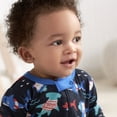 thumbnail image 4 of Gerber - Paquete de 2 Pijamas con pies para bebé, Tiburones Azules, 6-9 Meses, 4 of 7