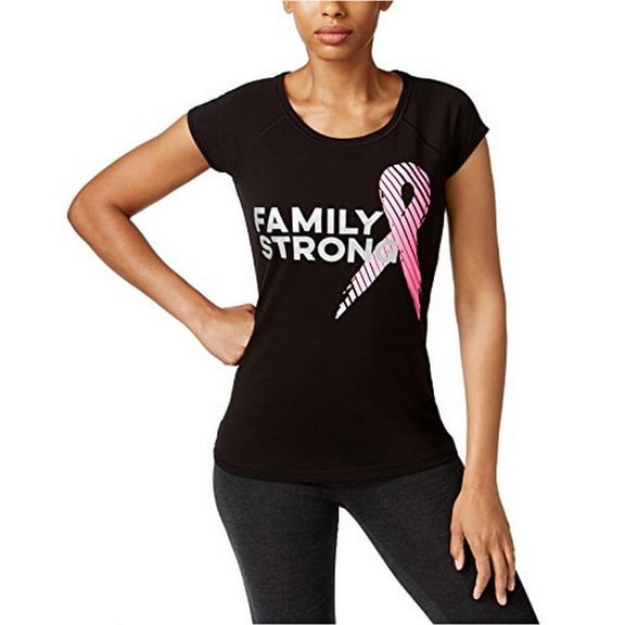 Ideology Women's Breast Cancer Research Foundation Graphic T-Shirt, Black, S