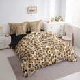 thumbnail image 3 of Homewish Teens Leopard Cheetah Print 7-Piece Twin Bedding Sets,Abstract Geometric Bedding Comforter Set,Animal Print Breathable Sheet Sets,Luxury Bedroom Decor,Reversible, 3 of 8