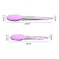 thumbnail image 2 of Juego de dos pinzas de cocina Apuakthei de acero inoxidable con punta de silicona para cocinar y asar alimentos, de 9 y 12 pulgadas, para utensilios de cocina antiadherentes, elegantes, resistentes y, 2 of 5