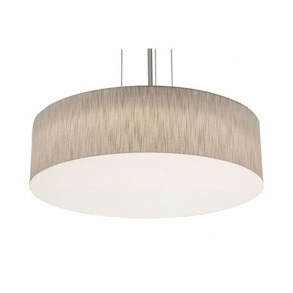 ANP2432MBSN-JT AFX Anton - Drum Pendant In Modern Style-7.5 Inches Tall and 24 Inches Wide-Satin Nickel/Jute Finish-Incandescent Lamping Type