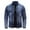 Blue 1, variant on gbyLJF Men's Fleece Denim Jackets Vintage Washed Long Sleeve Top Coat Fall/Winter Stand Up Collar Jacket with Pockets