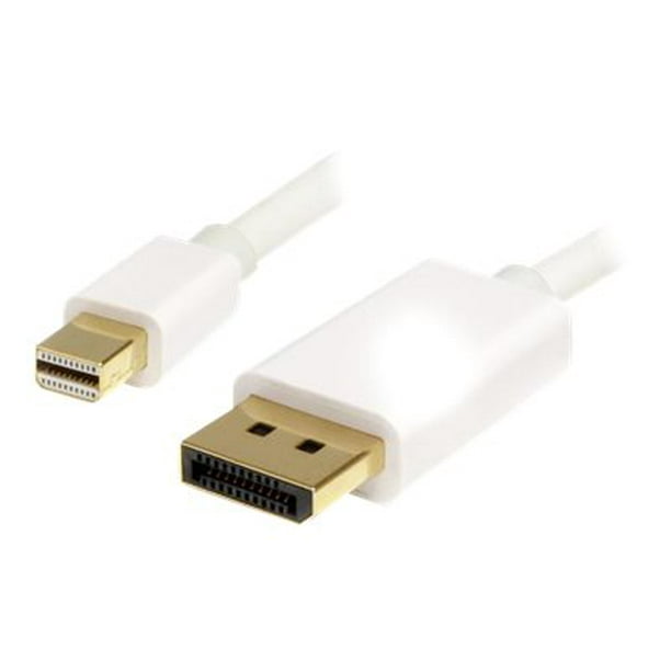StarTech.com Mini DisplayPort 1.2 DisplayPort (M) 2m 6 ft M/M Blanc DisplayPort à Câble Adaptateur - DisplayPort 4k avec support HBR2 - Mini DP à DP Câble (MDP2DPMM2MW) - DisplayPort Mini (M) à - 6.6 Ftg - Blanc - pour P/N: CDP2MDP, CDP2MDPEC, Cdp2md