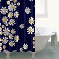 thumbnail image 4 of Waterproof Navy Cute Daisy Shower Curtain 72x72 Inch Boho Style Polyester Unique Shower Curtain for Bathroom Hotel Home Decor with 12 Plastic Hooks, 4 of 5