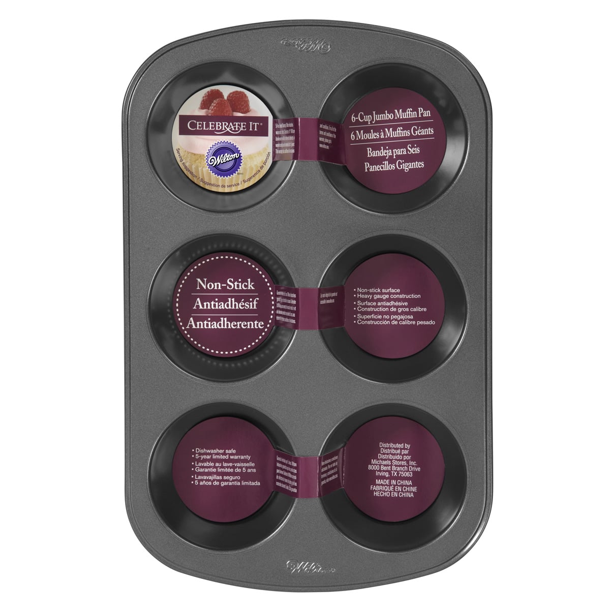 6 Pack Wilton® Celebrate It® Jumbo Muffin Pan