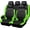 Black Green, variant on CAR PASS Leather Seat Covers, Breathable Universal Car Seat Cover Full Set for Cute Women Girly,5mm Composite Sponge Inside,Airbag Compatible Fits Most Auto,SUVs,Trucks,Vans(Full Set,Black&Orange)