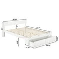 thumbnail image 4 of AFI Boston 14" Queen Wood Platform Bed Frame with Foot Drawer Storage, White, 4 of 5