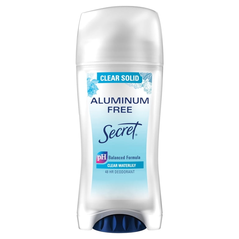 Secret, Aluminum Free Deodorant, Waterlily, 2.4 oz, Goes on Clear
