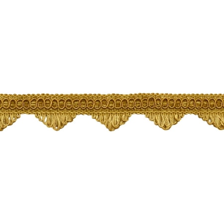 - Decorative Gold Scallop Fringe Gimp Braid, 1.5 Inch, Style# SF0150 Color: C4 (Sold by The Yard)