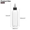 thumbnail image 2 of Botellas de compresión Uxcell de 6 piezas de 4 oz/60 ml, botellas de dispensación claras con tapas de rosca, plástico, 2 of 6