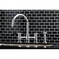 thumbnail image 2 of Kingston Brass KS8271DKLBS Kaiser Bridge Kitchen Faucet with Brass Side Sprayer, Polished Chrome, 2 of 7