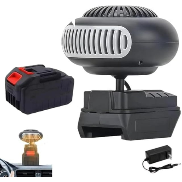 Battery Operated Heaters For Indoors Car, Portable Battery Operated Heater, Car Window Defogger Long Lasting Quiet,1500mah BatteryOperated Space Heaters,For Cars/Camping/Golf Cart (15-cell*1battery)