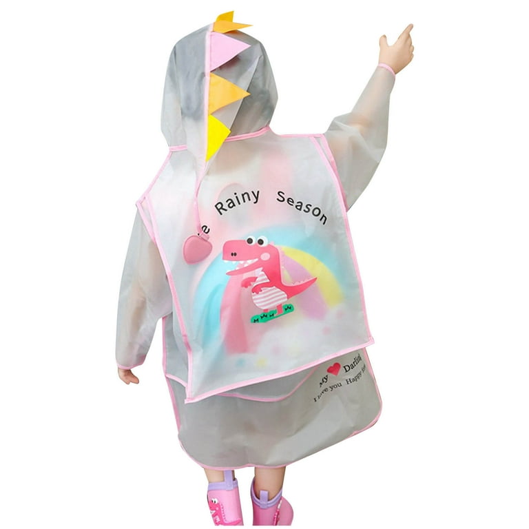 Virmaxy Children's Raincoat Cute Flying Saucer Little Yellow Duck