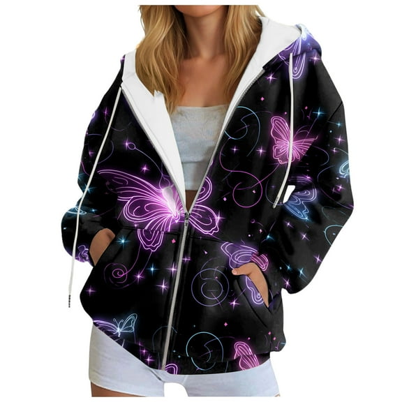 Gibobby Women's Full Zip Up Hoodie Hoodies for Women Plus for Womens Hoodie Full Zip Long Sleeve Lightweight Sweatshirts Pockets Jacket(L,Light Pink)