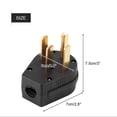 thumbnail image 4 of NEMA 14 50P Plug, Solid Brass Blades  ABS Straight Angle Plug for Generator, with Easy Wiring for Dryer RV, 4 of 7