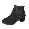 thumbnail image 3 of Dakaela Women's Ankle Boots Wide Width Chunky Heel Dressy Short Booties Vintage Suede Pumps Shoes, 3 of 4