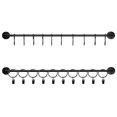 thumbnail image 2 of iDiskk Paquete de 2 Percheros Metálicos para Gorras de Béisbol con 10 Ganchos, 10 Clips Circulares con Capacidad para 20 Gorros, Negro, 2 of 8