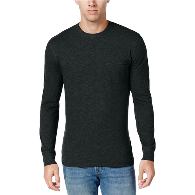 Club Room - Camiseta básica de algodón para hombre, color negro, extragrande