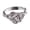 Silver, variant on 18K Rose Gold Plated Alloy Floral Ring: Electroplated European American Style Fashion Ring for Women