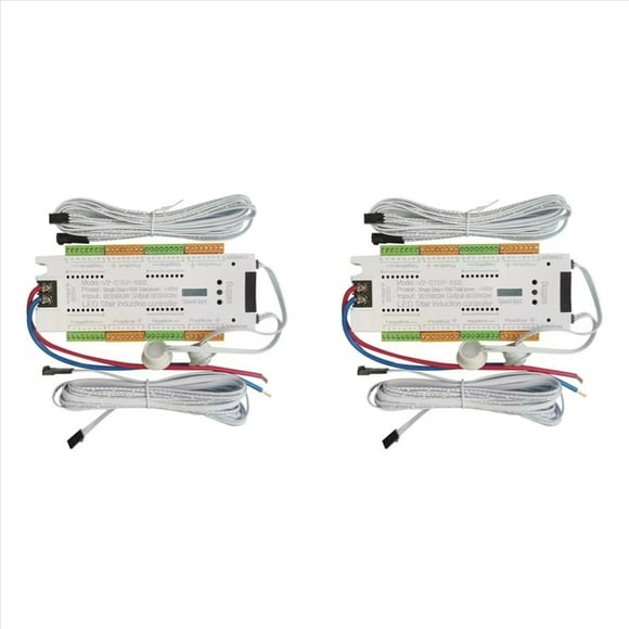 2X Kit de Controlador de Luz de Escalera con Sensor de Movimiento LED Automático de 32 Canales para Escaleras Tira Flexible 12V 24V