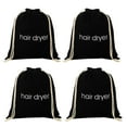 thumbnail image 1 of TSHD Hair Dryer Bags Drawstring Bag Container Hairdryer Bag Cotton Travel Storage (4 PCS Black), 1 of 4