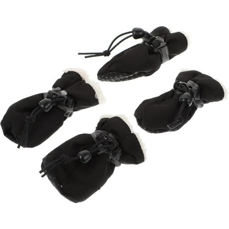 4pcs Pet Shoe Covers Doggy Shoes for Small Dogs Shoe Bottom Protector Botas para Warm Shoes Dog Socks Pet Snow Shoes Pet Reflective Shoes Dog Boots Outdoor Footwear