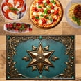 thumbnail image 2 of Joocar Ornate Bronze Star Design Teal Table Mats Set Of 4 For Home Kitchen Table Decor 12x18 inch, 2 of 5