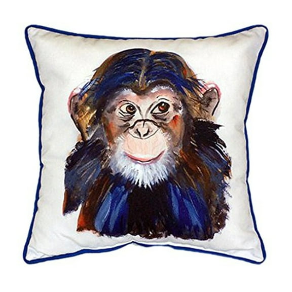 Betsy Drake Chimpanzee Extra Large Zippered Pillow 22x22