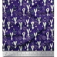thumbnail image 1 of Soimoi Cotton Voile Fabric Leaves,Floral & Rabbit Cartoon Print Fabric by Yard 56 Inch Wide, 1 of 1
