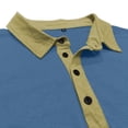thumbnail image 4 of Polo Shirts for Men Casual Solid Collared Classic Long Sleeve Top Mens Loose Blouses, 4 of 7