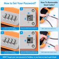 thumbnail image 4 of Travel Portable Lock Box Digit Combination Lockbox Cash Box Mini Security Case with Removable Chain Portable Beach Box for Travel Beach Office Hotel Cars Dorms, 4 of 7
