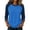 Blue #068, variant on Tops for Women 3/4 Sleeve Women's Color Block Tops Casual Dressy Crew Neck Shirts Blouses Trendy Fall Loose Fit Outfits,S