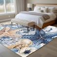 thumbnail image 4 of 5'x7' Area Rugs for Living Room Bedroom, Blue Starfish Coastal Washable Rug Carpet Runner Indoor Outdoor, Eucalyptus Summer Nautical Shell Ocean Non Slip Floor Mats Area Rug for Kitchen, Nursery, 4 of 8