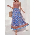 thumbnail image 4 of PRETTYGARDEN Womens Floral Maxi Dress Boho Casual Summer Spaghetti Strap Smocked Sleeveless Flowy Beach Vacation Dresses, 4 of 10