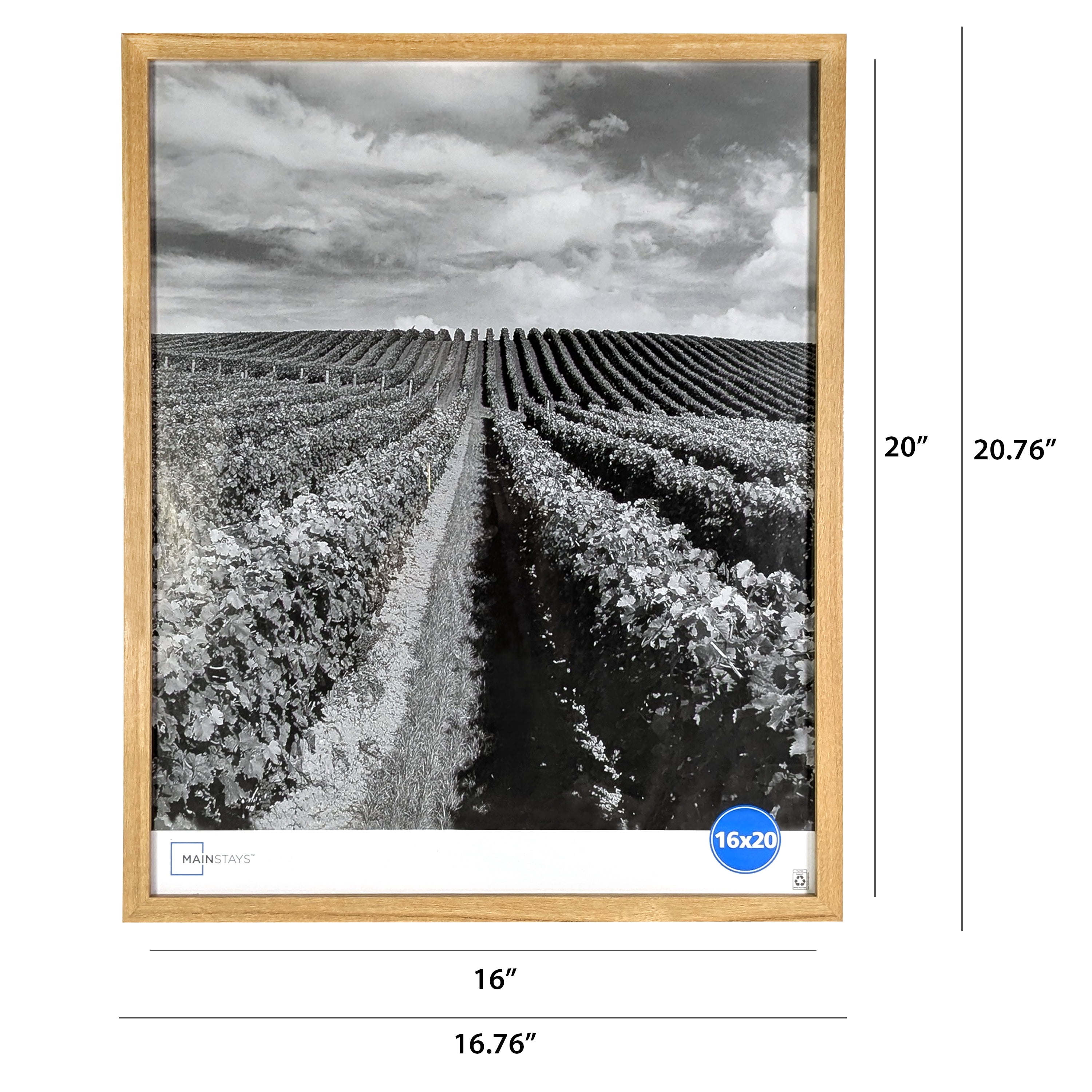 Mainstays – 16x20 Picture Frame – Wood Tone Gallery Linear Program Wall Photo Frame